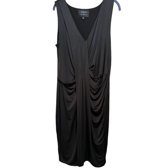 JASON WU X ELOQUII LITTLE BLACK DRESS TIMELESS SLEEVELESS DRAPED V NECK MIDI 16 - Picture 4 of 13